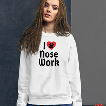 Load image into Gallery viewer, I Heart w/ Paw Nose Work Sweatshirts - Light