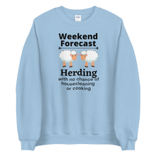Load image into Gallery viewer, Sheep Herding Weekend Forecast Sweatshirts - Light