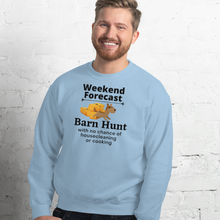 Load image into Gallery viewer, Barn Hunt Weekend Forecast Sweatshirts - Light
