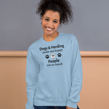 Load image into Gallery viewer, Dogs & Sheep Herding Make Me Happy Sweatshirts - Light