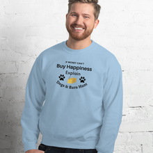 Load image into Gallery viewer, Buy Happiness w/ Dogs & Barn Hunt Sweatshirt - Light