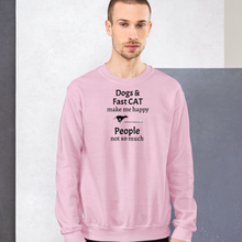 Load image into Gallery viewer, Dogs & Fast CAT Make Me Happy Sweatshirts - Light