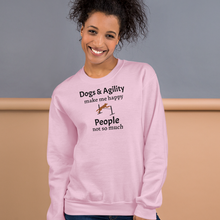 Load image into Gallery viewer, Dogs & Agility Make Me Happy Sweatshirts - Light