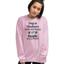 Load image into Gallery viewer, Dogs & Obedience Make Me Happy Sweatshirts - Light