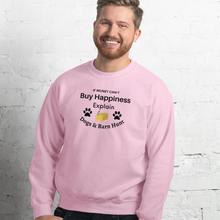 Load image into Gallery viewer, Buy Happiness w/ Dogs & Barn Hunt Sweatshirt - Light