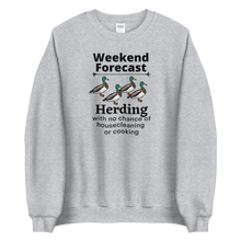 Load image into Gallery viewer, Duck Herding Weekend Forecast Sweatshirts - Light