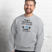 Load image into Gallery viewer, Dogs & Dock Diving Make Me Happy Sweatshirts - Light