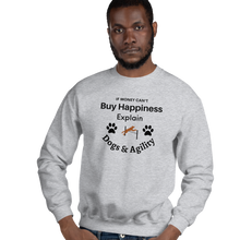 Load image into Gallery viewer, Buy Happiness w/ Dogs & Agility Sweatshirts - Light