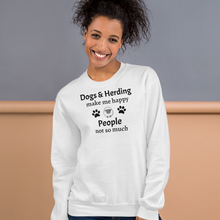 Load image into Gallery viewer, Dogs & Sheep Herding Make Me Happy Sweatshirts - Light