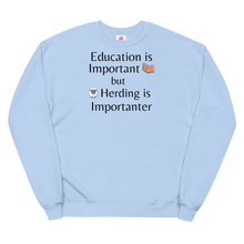 Load image into Gallery viewer, Sheep Herding is Importanter Sweatshirts - Light