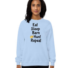 Load image into Gallery viewer, Eat Sleep Barn Hunt Repeat Sweatshirts - Light