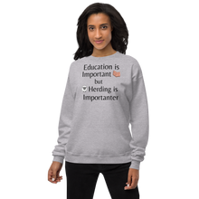 Load image into Gallery viewer, Sheep Herding is Importanter Sweatshirts - Light