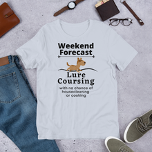 Load image into Gallery viewer, Lure Coursing Weekend Forecast T-Shirts - Light