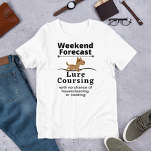 Load image into Gallery viewer, Lure Coursing Weekend Forecast T-Shirts - Light