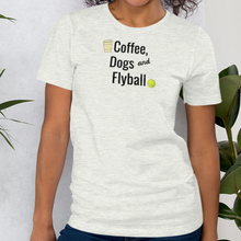 Load image into Gallery viewer, Coffee, Dogs & Flyball T-Shirts - Light