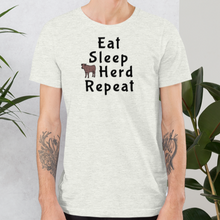 Load image into Gallery viewer, Eat, Sleep, Cattle Herd, Repeat T-Shirts - Light