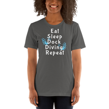 Load image into Gallery viewer, Eat Sleep Dock Diving Repeat T-Shirts - Dark