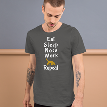 Load image into Gallery viewer, Eat Sleep Nose Work Repeat T-Shirts - Dark