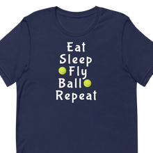 Load image into Gallery viewer, Eat Sleep Flyball Repeat T-Shirts - Dark