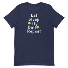 Load image into Gallery viewer, Eat Sleep Flyball Repeat T-Shirts - Dark