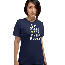 Load image into Gallery viewer, Eat Sleep Flyball Repeat T-Shirts - Dark