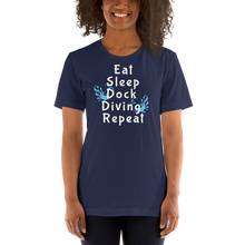Load image into Gallery viewer, Eat Sleep Dock Diving Repeat T-Shirts - Dark