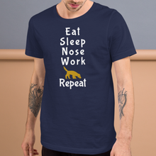 Load image into Gallery viewer, Eat Sleep Nose Work Repeat T-Shirts - Dark