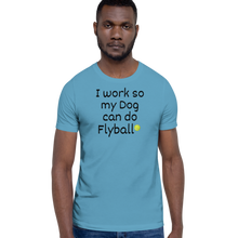 Load image into Gallery viewer, I Work so my Dog can do Flyball T-Shirts - Light