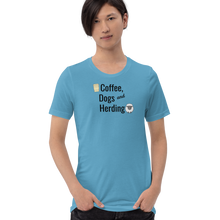 Load image into Gallery viewer, Coffee, Dogs & Sheep Herding T-Shirts - Light