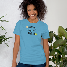 Load image into Gallery viewer, Coffee, Dogs & Flyball T-Shirts - Light