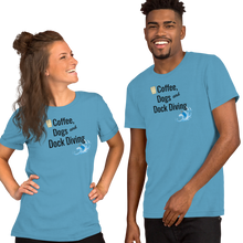 Load image into Gallery viewer, Coffee, Dogs & Dock Diving T-Shirts - Light