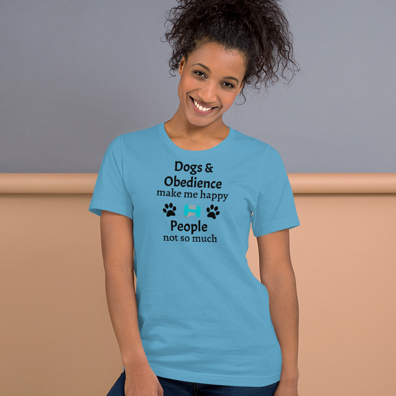 Dogs & Obedience Make Me Happy T-Shirts - Light