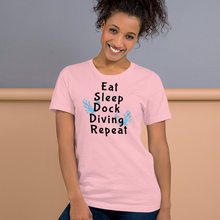 Load image into Gallery viewer, Eat Sleep Dock Diving Repeat T-Shirt - Light