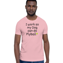 Load image into Gallery viewer, I Work so my Dog can do Flyball T-Shirts - Light