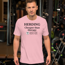 Load image into Gallery viewer, Sheep Herding Cheaper than Therapy T-Shirts - Light