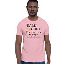 Load image into Gallery viewer, Barn Hunt Cheaper than Therapy T-Shirts - Light
