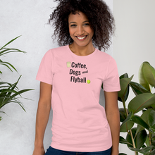 Load image into Gallery viewer, Coffee, Dogs & Flyball T-Shirts - Light