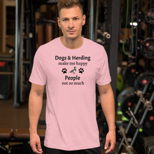 Load image into Gallery viewer, Dogs & Duck Herding Make Me Happy T-Shirts - Light