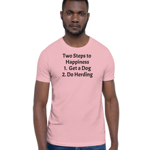 Load image into Gallery viewer, 2 Steps to Happiness - Herding T-Shirts - Light