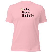 Load image into Gallery viewer, Coffee, Dogs, & Cattle Herding T-Shirts - Light