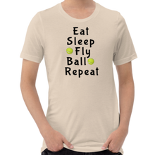 Load image into Gallery viewer, Eat Sleep Flyball Repeat T-Shirts - Light