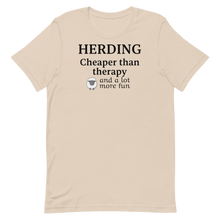 Load image into Gallery viewer, Sheep Herding Cheaper than Therapy T-Shirts - Light