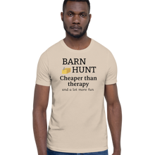 Load image into Gallery viewer, Barn Hunt Cheaper than Therapy T-Shirts - Light