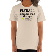 Load image into Gallery viewer, Flyball Cheaper than Therapy T-Shirts - Light