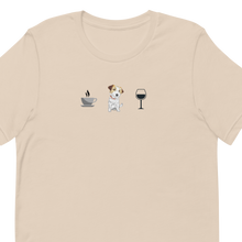 Load image into Gallery viewer, Cris B - Coffee, Russell Terrier, & Wine T-Shirts - Light