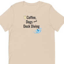 Load image into Gallery viewer, Coffee, Dogs & Dock Diving T-Shirts - Light