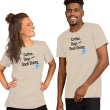 Load image into Gallery viewer, Coffee, Dogs & Dock Diving T-Shirts - Light