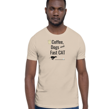 Load image into Gallery viewer, Coffee, Dogs & Fast CAT T-Shirts - Light