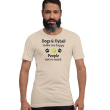 Load image into Gallery viewer, Dogs & Flyball Make Me Happy T-Shirts - Light