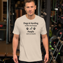 Load image into Gallery viewer, Dogs & Duck Herding Make Me Happy T-Shirts - Light